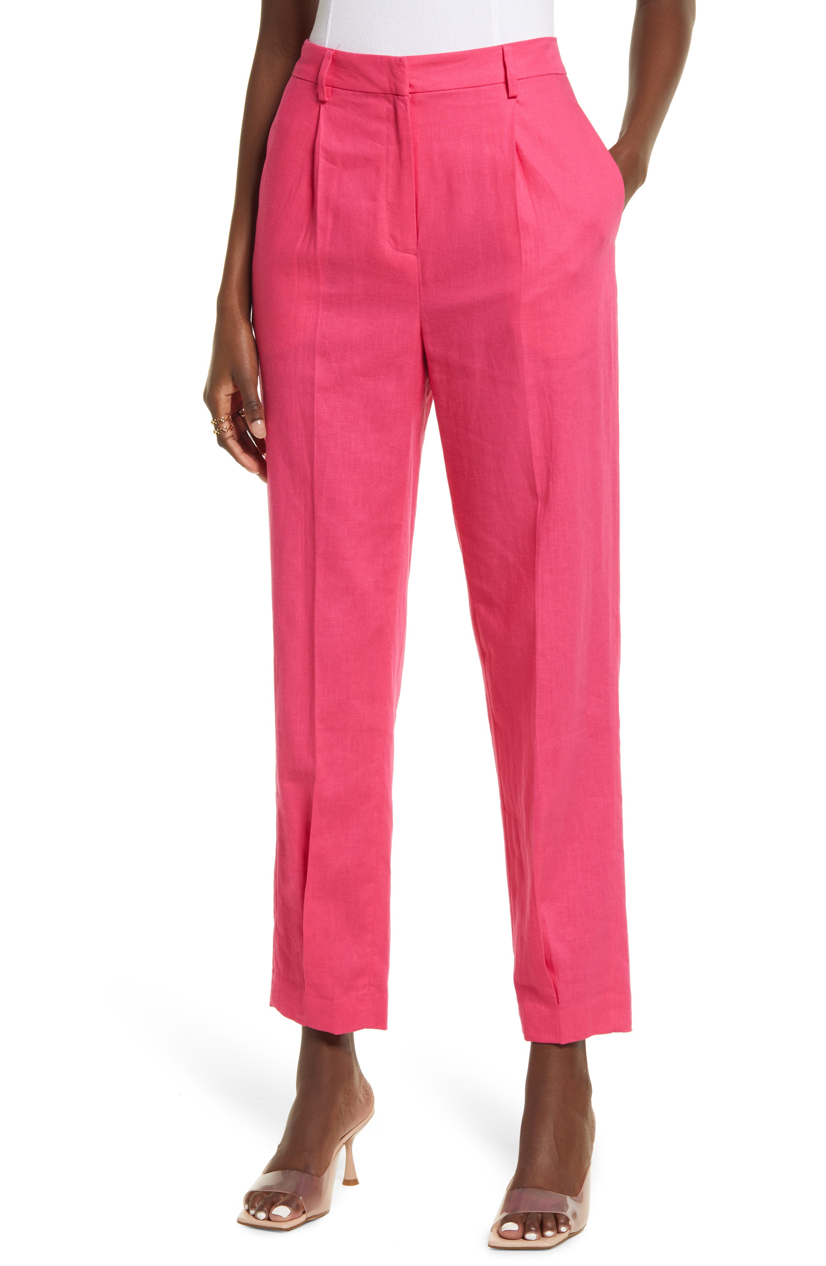 pink dress pants womens