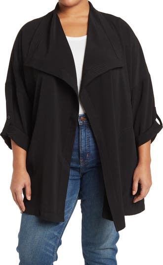 Draped open hotsell front jacket