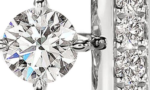 Shop Hearts On Fire Barre Pavé Diamond Pendant Necklace In White Gold/diamond