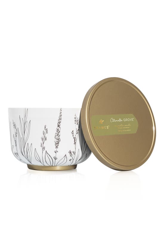 Shop Thymes Citronella Grove Candle Tin In White