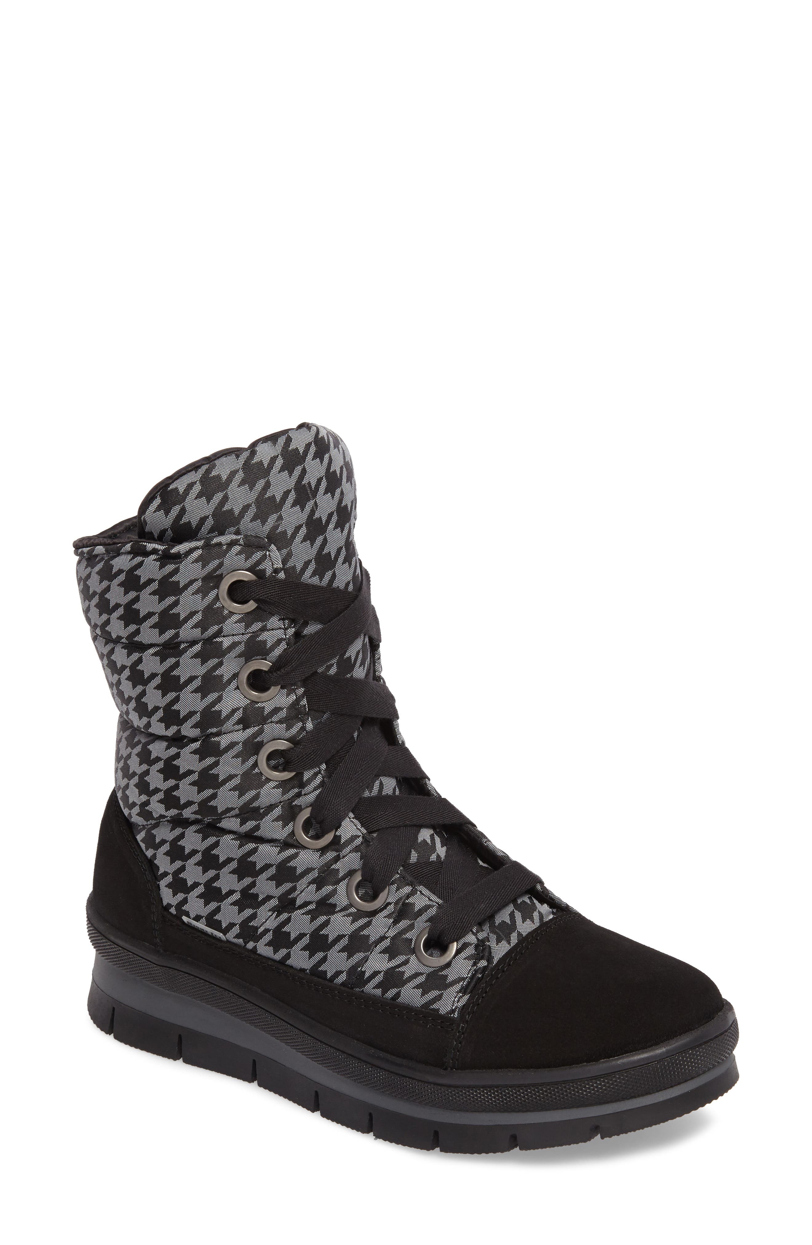 JOG DOG Meribel Waterproof Channel Quilted Lace Up Sneaker Boot (Women) Nordstrom