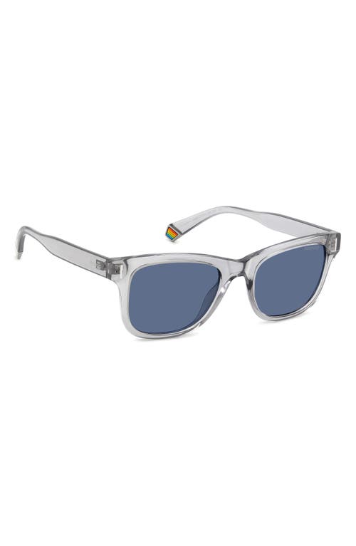 Shop Polaroid 51mm Polarized Square Sunglasses In Grey/blue Polarized