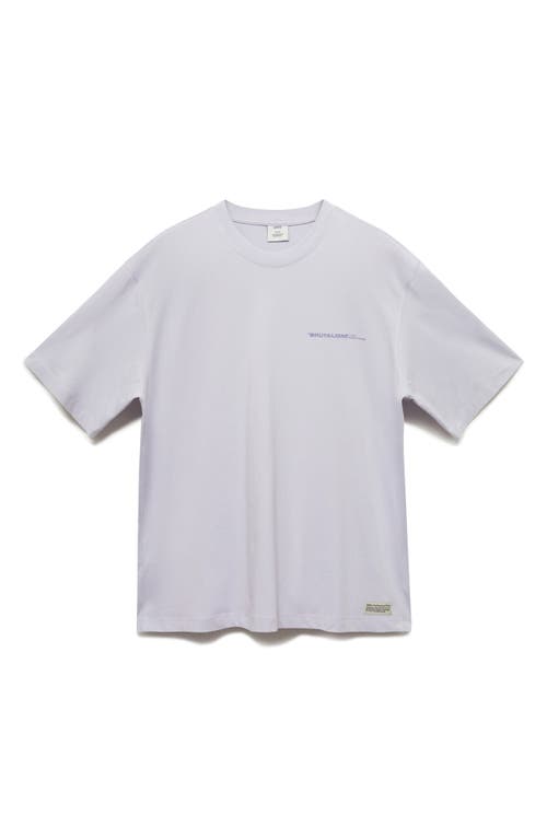 Shop Mango Cotton Graphic T-shirt In Lilac