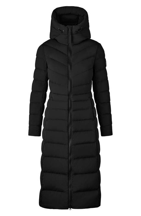 Women Long Puffer Jacket Maxi Down Parka Quilted Padded Coat Winter Snow  Jacket with Removable Faux Fur Trim