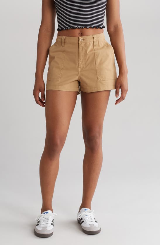 Shop Abound Mid Rise Utility Shorts In Tan Cartouche