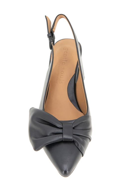 Shop Gentle Souls By Kenneth Cole Diana Slingback Pointed Toe Pump In Black Leather