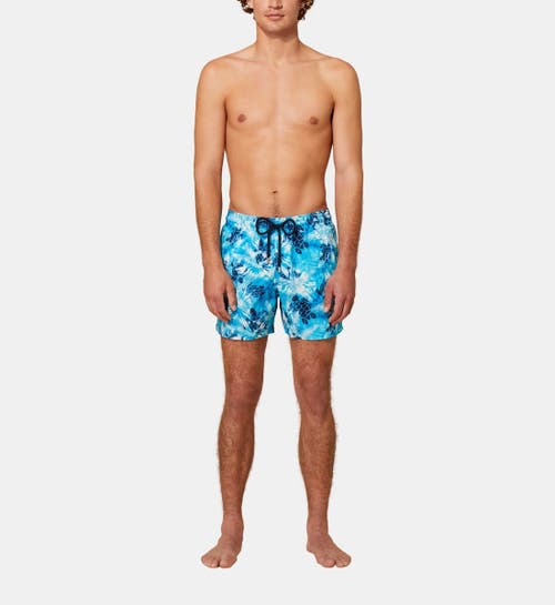 VILEBREQUIN STARLETTES & TURTLES TIE & DYE STRETCH SWIM TRUNKS 