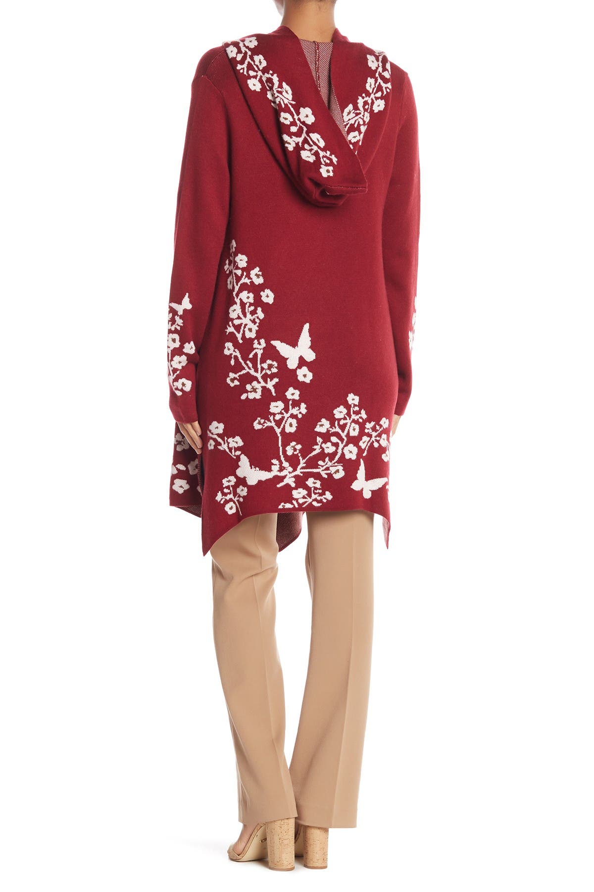 longline knitted hoodie