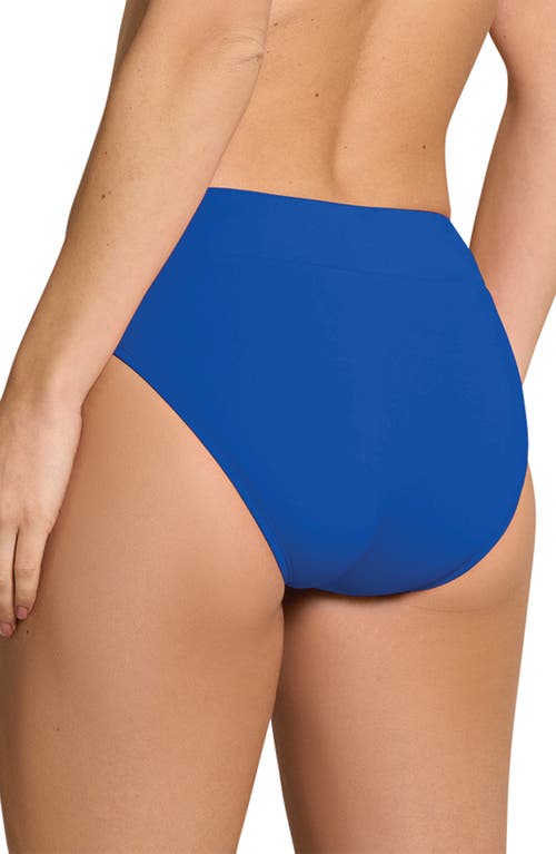 Jantzen Solid Agnes Banded Hipster Bikini Bottoms In Cobalt