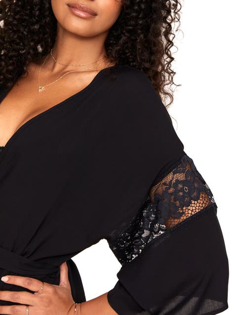 Shop Adore Me Desirae Robe In Black