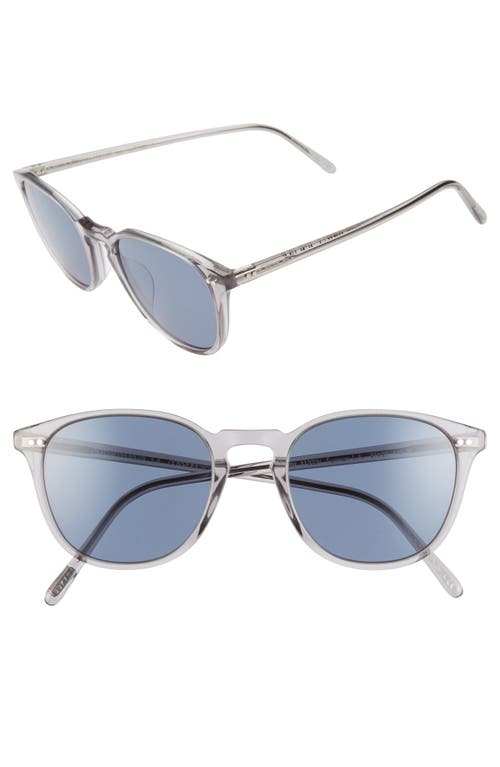 Oliver Peoples Forman L. A. 51mm Polarized Round Sunglasses in Workman Grey/Blue at Nordstrom