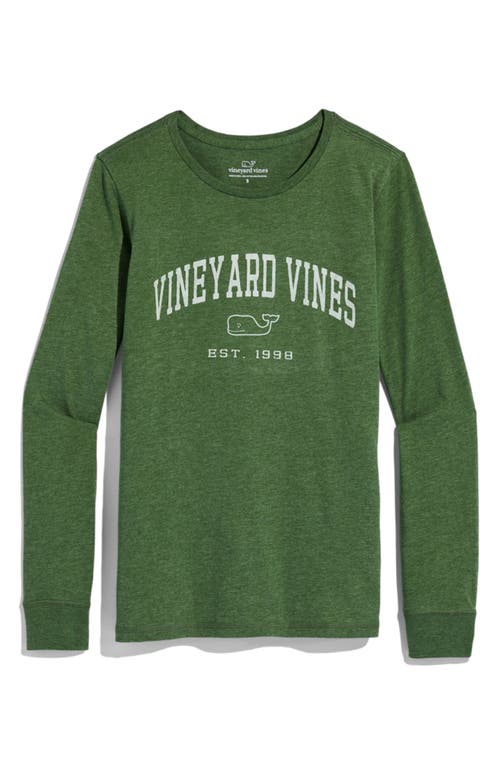 Shop Vineyard Vines Logo Graphic Long Sleeve T-shirt In Cypress Heather