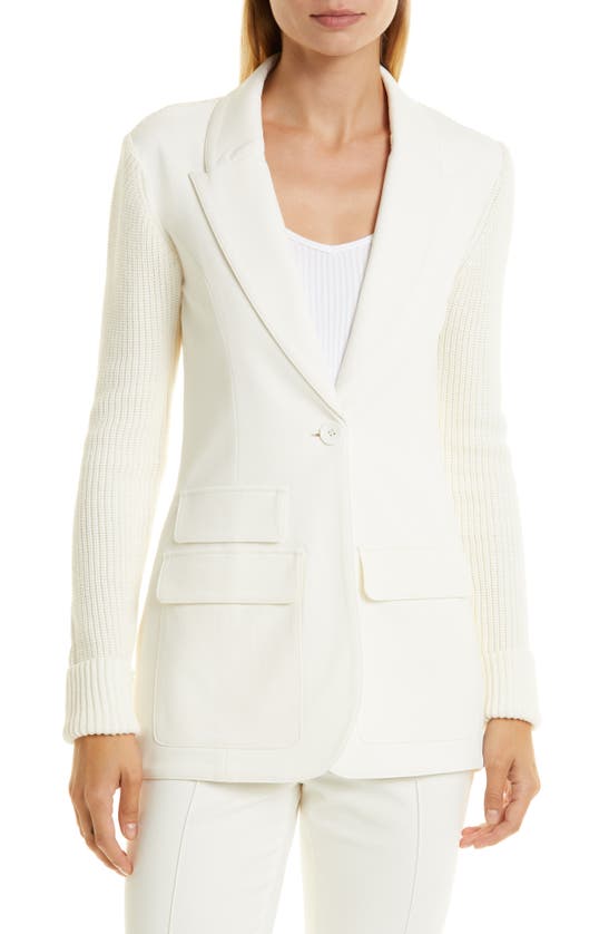 Capsule 121 The Lovell Knit Single-breasted Jacket In Ivory