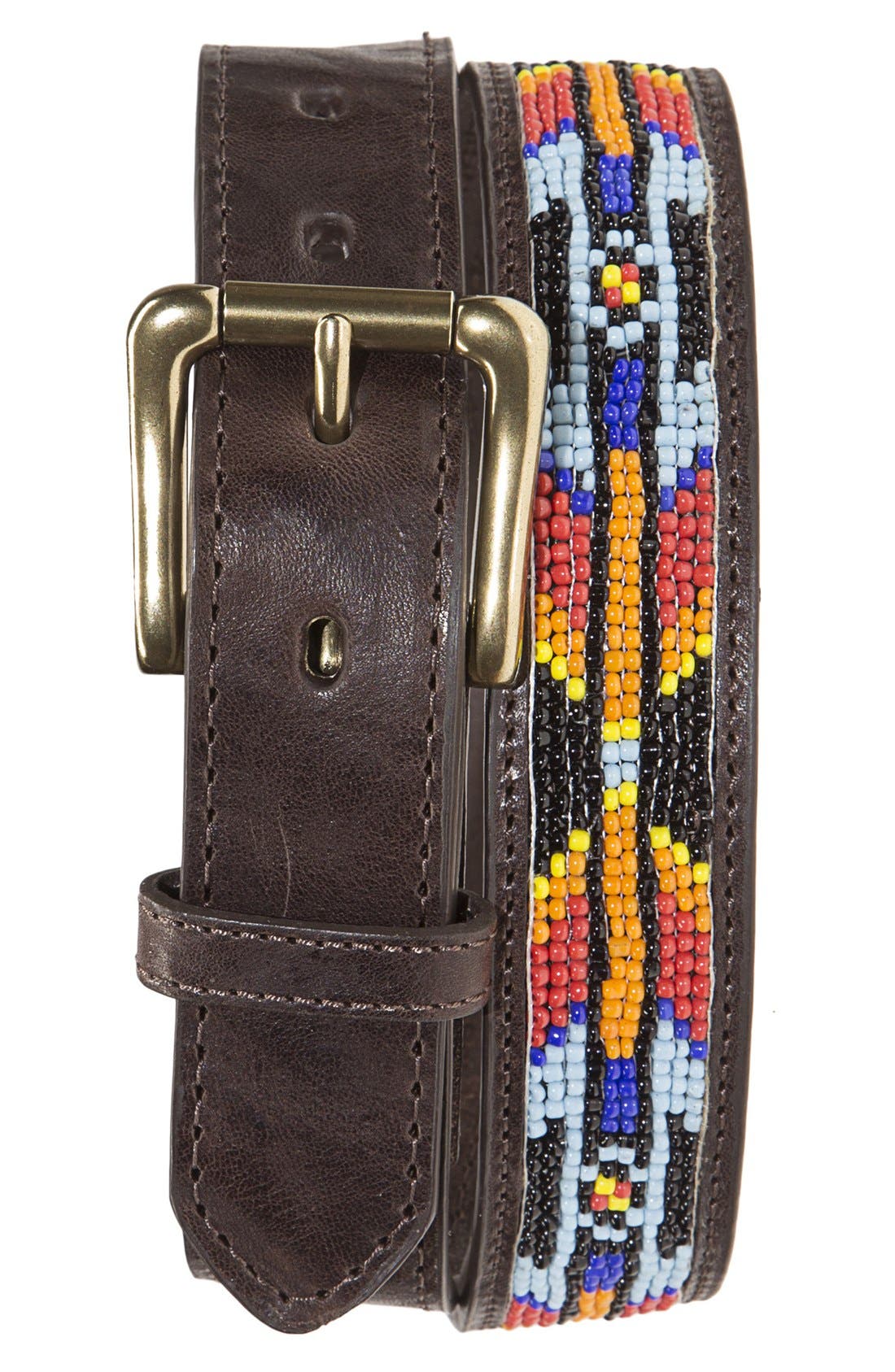 Will Leather Goods 'Umpqua' Beaded Leather Belt Nordstrom