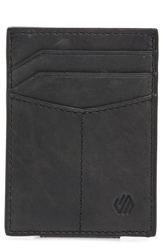 Johnston & Murphy Rfid Card Case With Money Clip In Black