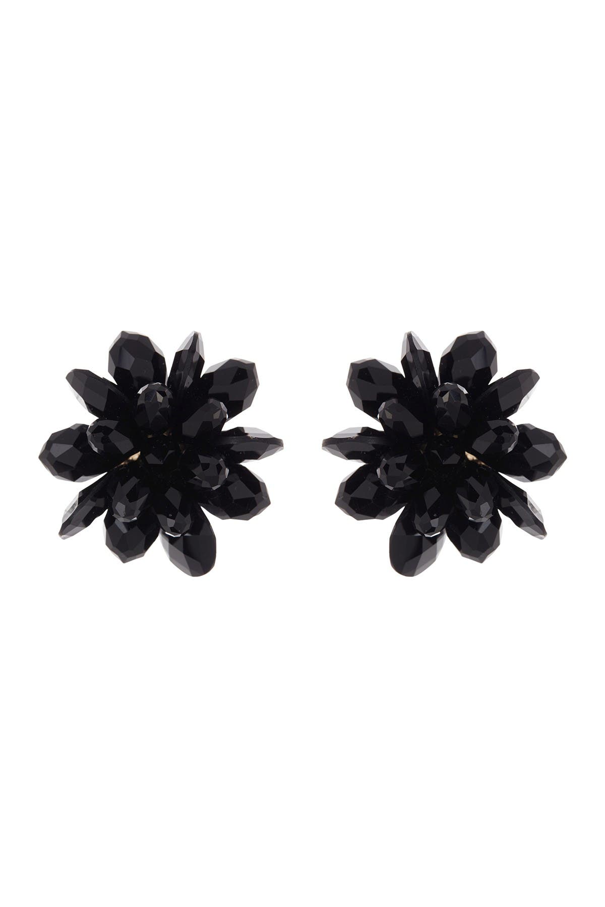 kate spade black flower earrings