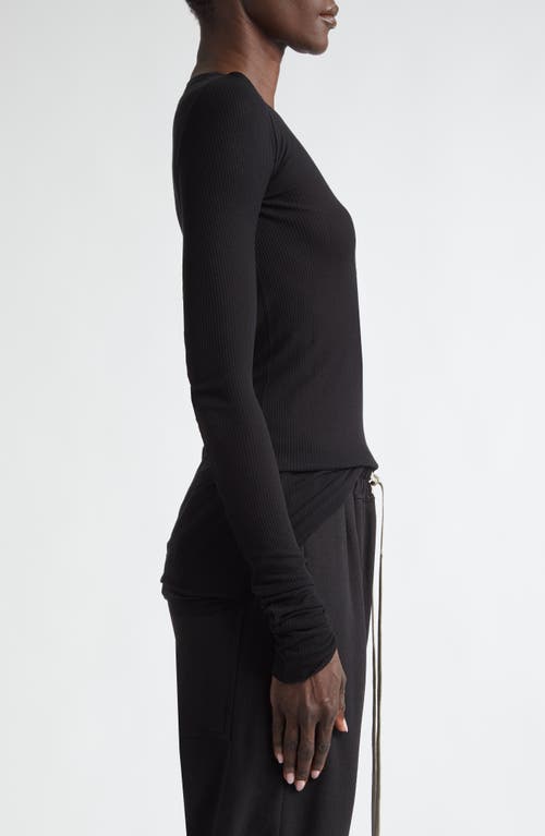 Shop Rick Owens Rib Long Sleeve T-shirt In Black