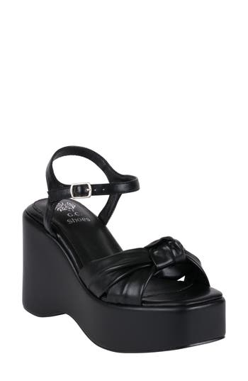 Good Choice New York Analia Ankle Strap Platform Sandal In Black