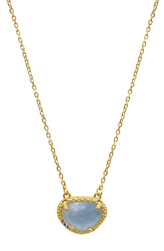 Adornia Fine Jewelry 14k Over Silver 2.00 Ct. Tw. Aquamarine March Birthstone Necklace In Gold - Aquamarine