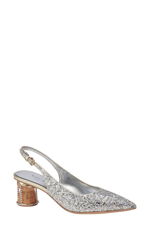Kate Spade New York soiree glitter slingback pump in Gold/Silver at Nordstrom, Size 6.5
