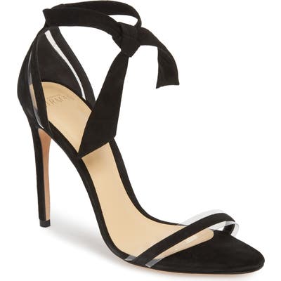 Alexandre Birman Clarita Clear Ankle Tie Sandal, Black