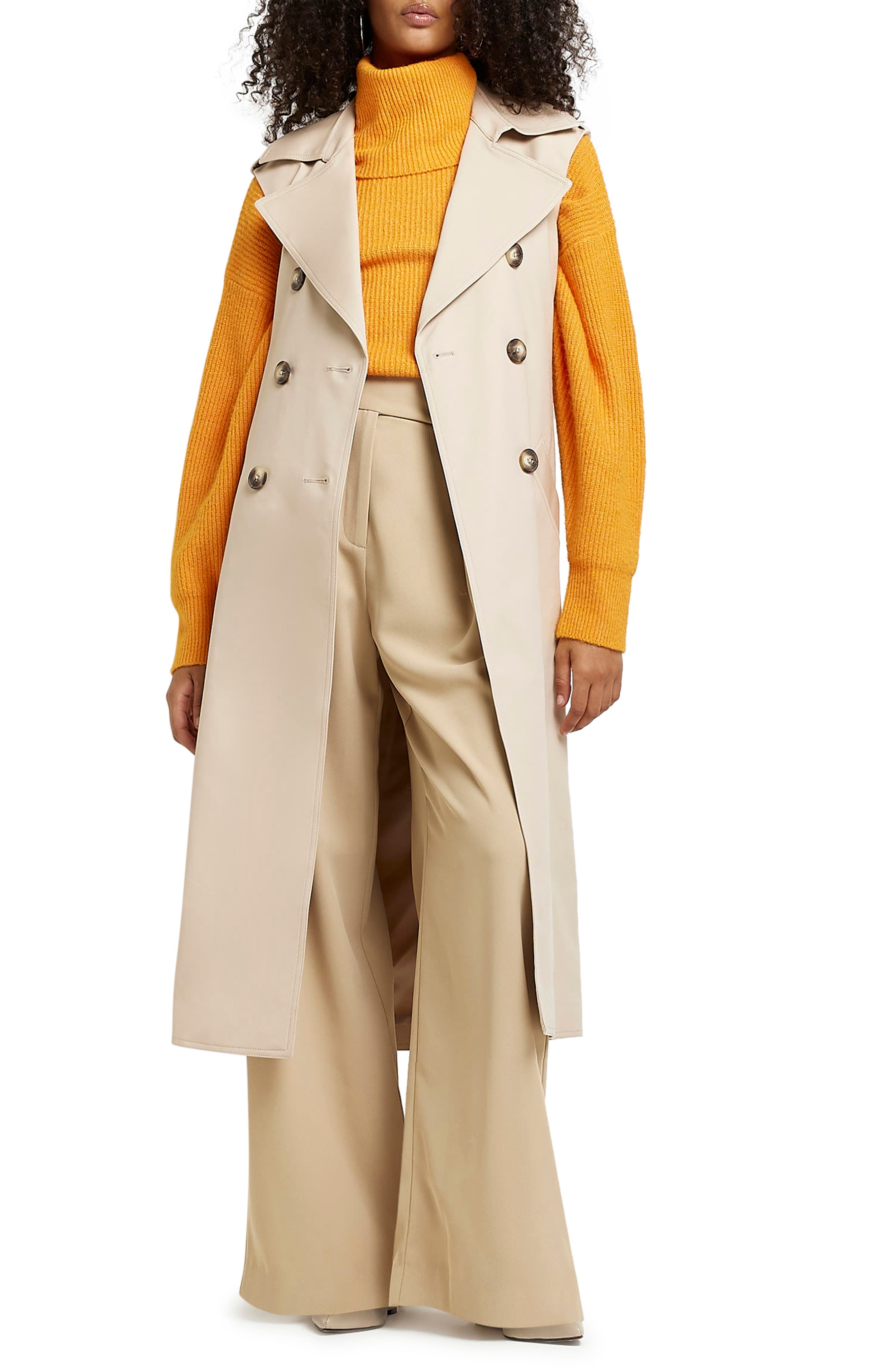 finx polyester big trench coat