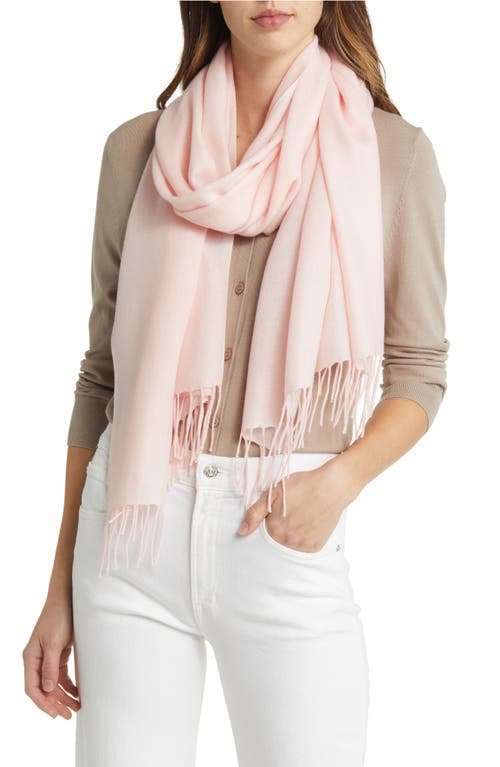 Tissue Weight Wool & Cashmere Scarf in Pink Ballet