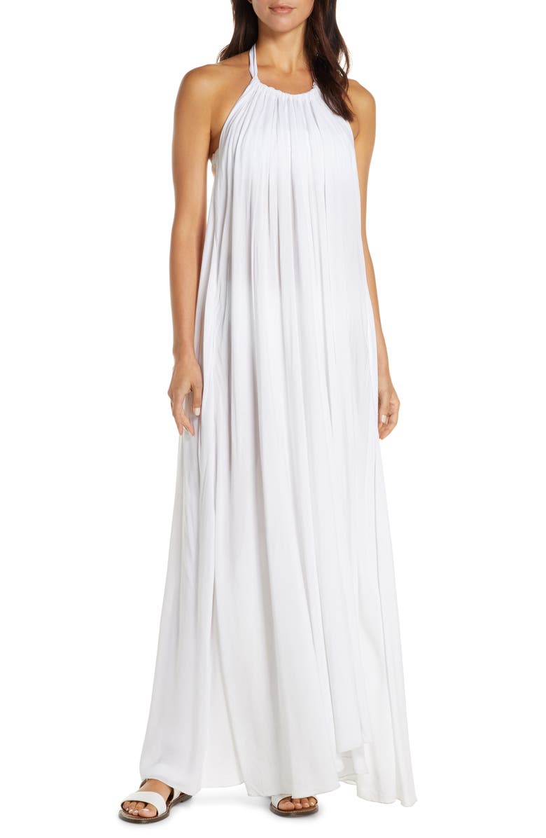 Cover-Up Maxi Dress, Main, color, WHITE