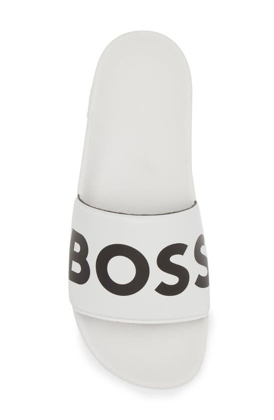 Shop Hugo Boss Boss Sean Slide Sandal In White