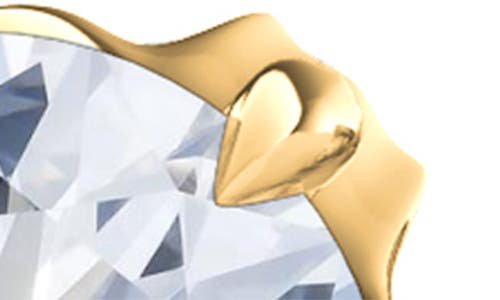 Hautecarat Round Brilliant Cut Lab Created Diamond Stud Earrings In 4.00 Ctw Yellow Gold
