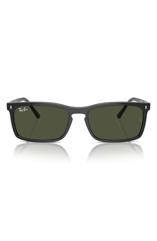 Shop Ray Ban Ray-ban 56mm Rectangular Sunglasses In Black