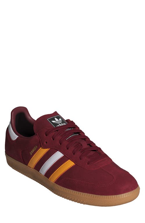 Shop Adidas Originals Adidas Gender Inclusive Samba Og Sneaker In Burgundy/crew Yellow/gum