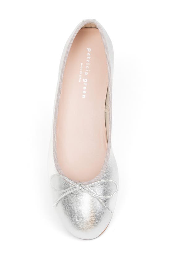 Shop Patricia Green Skim Ballerina Flat In Silver