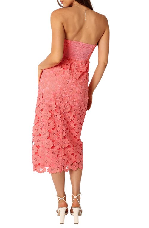 Petal And Pup Petal & Pup Tyler Lace Strapless Maxi Dress In Pink