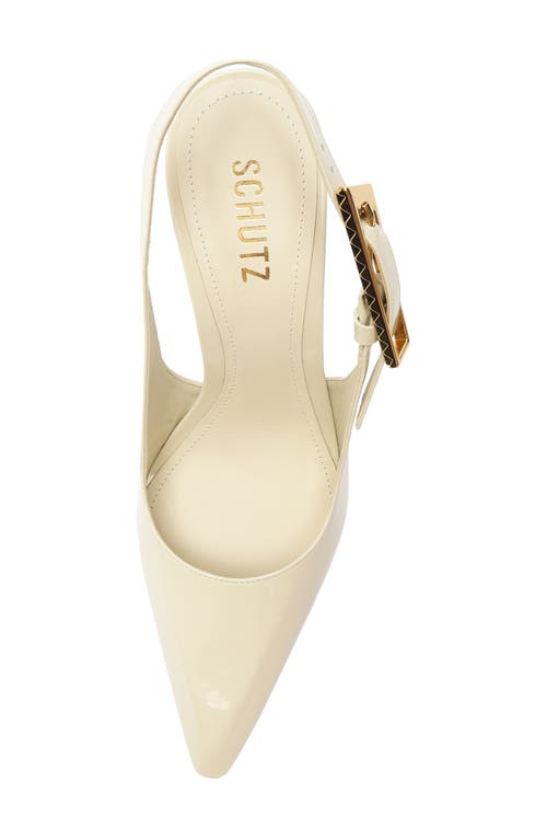 Shop Schutz Ciara Slingback Pointed Toe Pump In Pearl