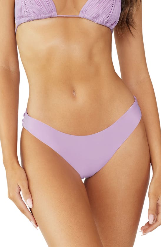 Shop Pq Swim Ruched Bikini Bottoms In Violet