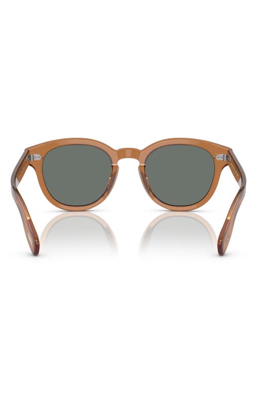 Shop Oliver Peoples Cary Grant 50mm Pillow Sunglasses In Carob/regal Brown