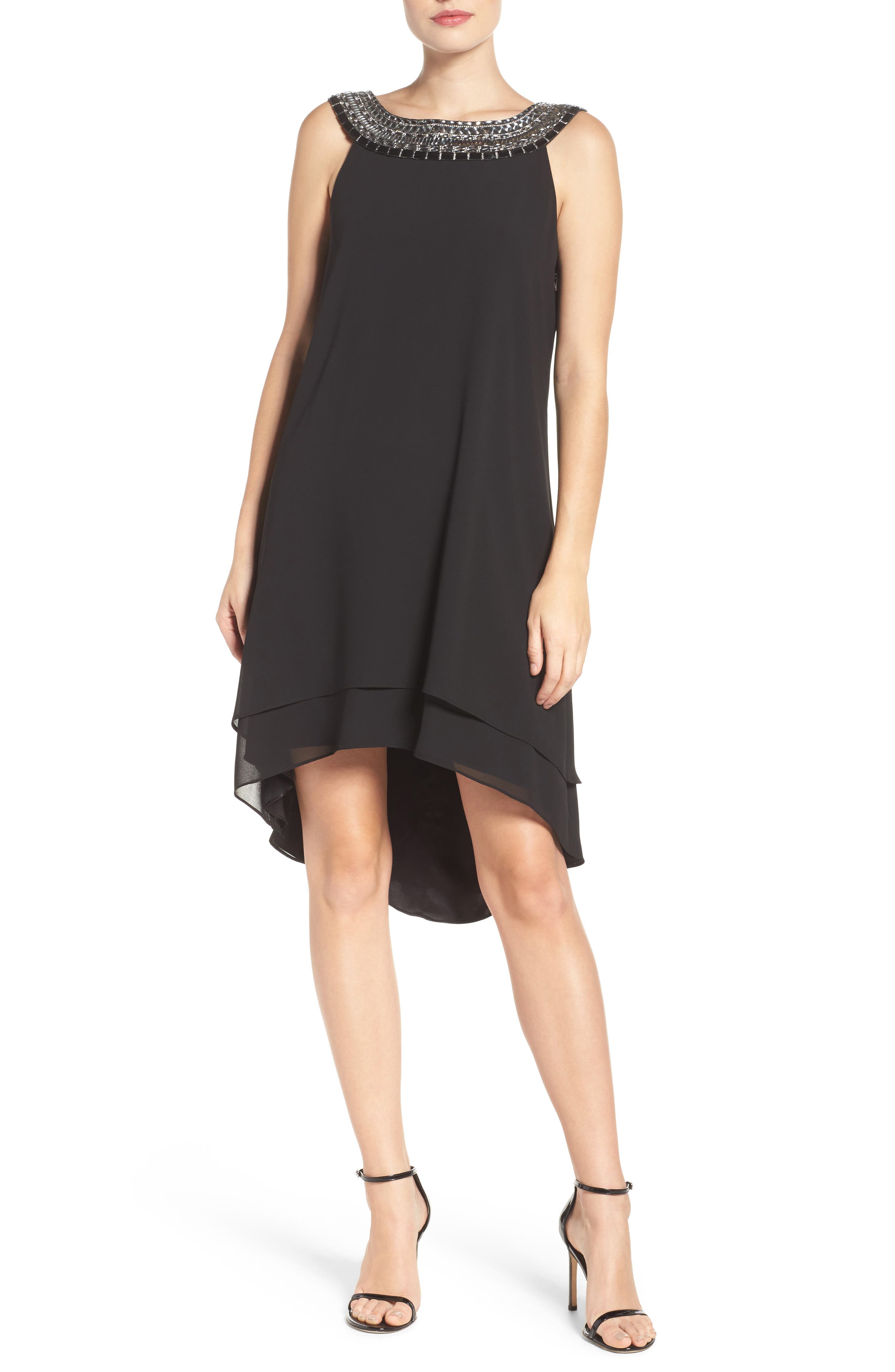 vince camuto cutaway chiffon jumpsuit