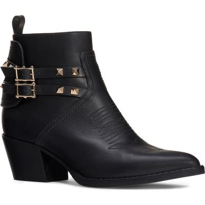 Valentino Garavani Rockstud Buckle Western Bootie
