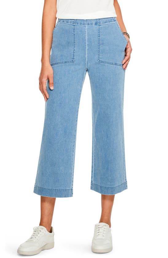 Nic + Zoe All Day Wide Leg Crop Jeans In Blue Haze