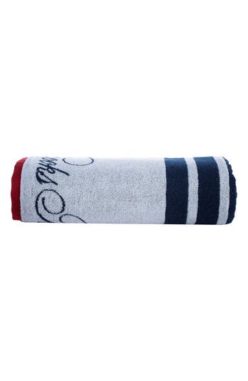 Shop Brooks Brothers Nautical Blanket Stripe Bath Mat In White