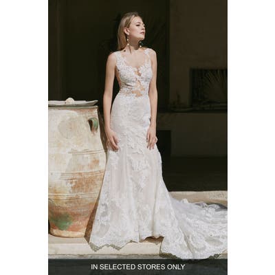 Watters Tori Illusion Lace Wedding Dress, Size IN STORE ONLY - Ivory