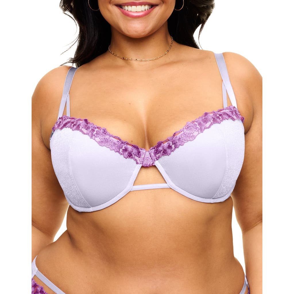 Adore Me Eva Push Up Balconette Bra In Medium Purple