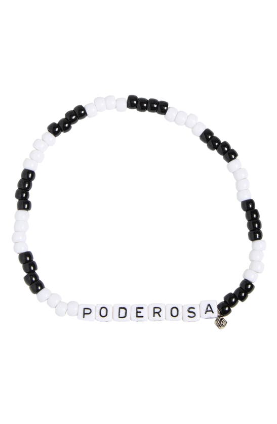 Ayounik Poderosa Beaded Stretch Choker In White