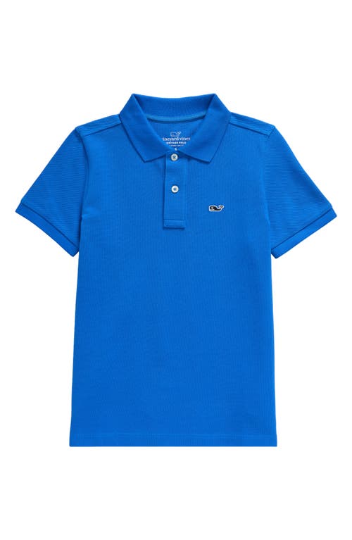 Shop Vineyard Vines Kids' Heritage Cotton Piqué Polo In Spinnaker