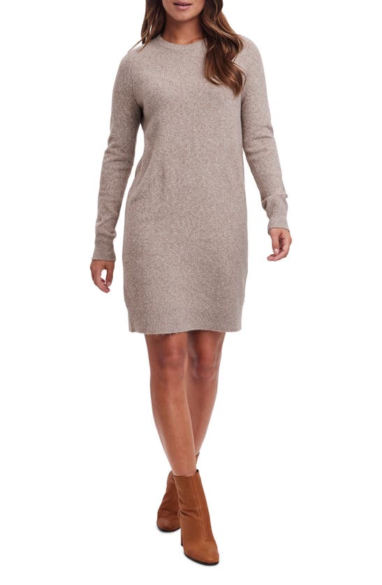 Vero Moda Doffy Long Sleeve Sweater Dress In Sepia Tint Melange St