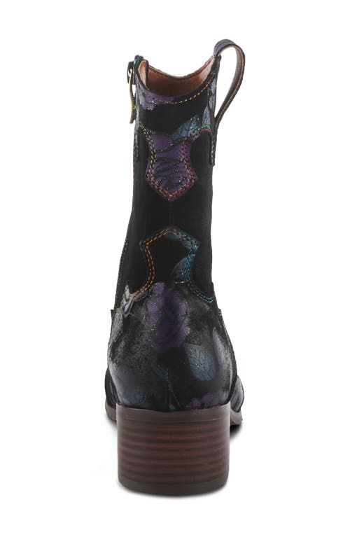 L'artiste By Spring Step Lady Luck Western Bootie In Purple Multi