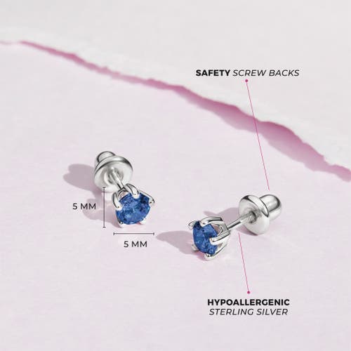Shop In Season Jewelry Classic Cubic Zirconia Birthstone Solitaire Earrings In December