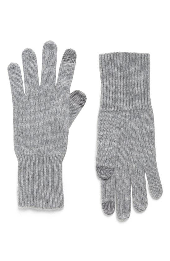 Nordstrom Rack Cashmere Gloves In Grey Heather