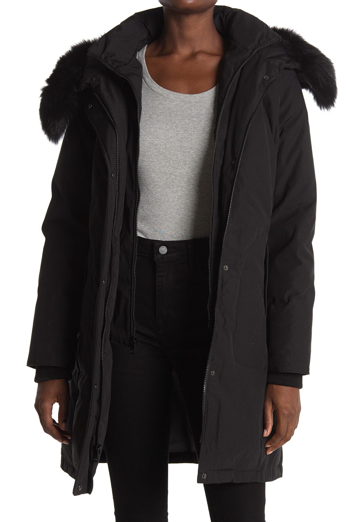 1 MADISON | Genuine Fur Hooded Jacket | Nordstrom Rack